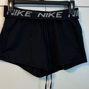 Nike Black Women's Logo Waistband Athletic Shorts